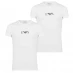 Emporio Armani 2 Pack Chest Logo T Shirt White