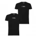 Emporio Armani 2 Pack Chest Logo T Shirt Black