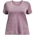 Жіноча футболка Under Armour Tech Twist T Shirt + Womens Purple