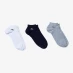 Шкарпетки Lacoste 3 Pack Trainer Socks Blk/Wht/Gry