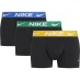 Мужские трусы Nike 3 Pack Stretch Long Boxer Shorts Mens Black/Multi