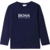 Детская футболка Boss Boy's Logo Long Sleeve T Shirt Navy 849