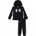 Детский спортивный костюм Under Armour Zip Hoodie and Jogging Bottoms Set Infants Black