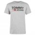 Tommy Jeans Corp Logo Tee Lt Grey Htr