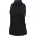 Under Armour Zinger Sleeveless Golf Polo Shirt Womens Black /Silver