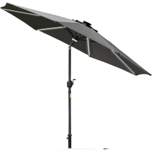 Outsunny 2.7m Garden Parasol with Solar LED Light