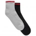 Hugo Hugo Boss 2 Pack Tape Ankle Socks Mens Medium Grey 030