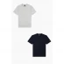 Champion Two Pack Crew Neck T Shirt Mens Grey