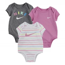 Nike Stripe 3 Pack Bodysuits Baby Girl