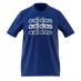 adidas Graphic Logo T-Shirt Mens Blue Repeat