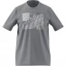 adidas Graphic Logo T-Shirt Mens Grey Retro