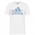 adidas Graphic Logo T-Shirt Mens White Palm Tree