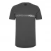 Boss Logo Slim T Shirt Dark Grey 029