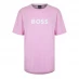 Boss Logo Print T-Shirt Light Pink 680