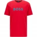 Boss Logo Print T-Shirt Bright Red 629