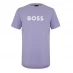 Boss Logo Print T-Shirt PastelPurple538
