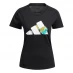 Женская футболка adidas AEROREADY Flower Graphic Running T-Shirt Womens Black