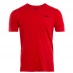 Lee Cooper Round Neck T Shirt Mens Red