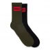 Шкарпетки Hugo 2 Pack Logo Label Crew Socks Dark Green 305