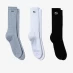 Шкарпетки Lacoste 3 Pack Crew Socks Blk/Wht/Gry TYA