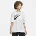 Nike Sportswear Swoosh Dance T Shirt Ladies White/Black