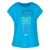 Nike Bubble Just Do It T Shirt Blue Fury