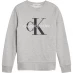 Детский свитер Calvin Klein Jeans Junior Boys Monogram Crew Neck Sweatshirt Light Grey