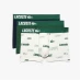 Lacoste Pack of 3 Iconic Trunks  Three-Tone Waistband AOP/Grn/Nvy YVC