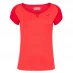 Babolat Play Cap Sleeve T Shirt Junior Girls Tomato Red