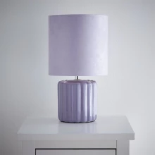 Other Zoe Lilac Ceramic Table Lamp With Matching Velvet