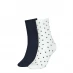 Женские носки Tommy Bodywear Hilfiger Dot Crew Socks 2 Pack Ladies White