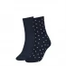 Женские носки Tommy Bodywear Hilfiger Dot Crew Socks 2 Pack Ladies Navy