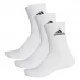 adidas Crew Socks 3 Pack Womens White