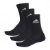 adidas Crew Socks 3 Pack Womens Black