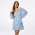 Женское платье Jack Wills Wrap Frill Mini Dress Pale Blue