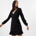Женское платье Jack Wills Wrap Frill Mini Dress Black Print