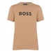 Boss Round Neck Logo T Shirt Medium Beige260