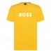 Boss Round Neck Logo T Shirt Open Yellow 753