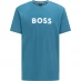 Boss Round Neck Logo T Shirt Open Green 365