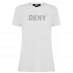 DKNY Glitter Logo T Shirt White