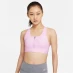Женский топ Nike DriFit Swoosh Zip Bra Womens Pink/White