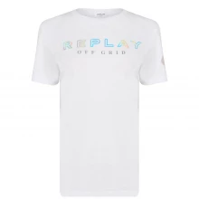 Replay Metallic Logo T Shirt