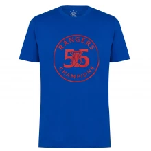 Мужская футболка с коротким рукавом Castore Rangers 55 Champions T-Shirt Mens