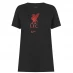 Nike Liverpool FC Crest T-Shirt Womens Black/Red