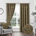 Home Curtains Georgia Chenille Lined Pencil Pleat Curtains Gold