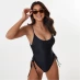 Jack Wills Ruched Side Swimsuit Black