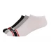 DKNY DKNY Kaylee Liner 3 Pack of Socks Womens Blk/Wht/Gry/Red