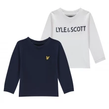 Детская футболка Lyle and Scott 2 Pack Long Sleeve T Shirt Baby Boys