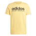 adidas Essentials Single Jersey Linear Embroidered Logo T-Shirt Mens Yellow SPW