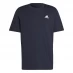 adidas Essentials Single Jersey Linear Embroidered Logo T-Shirt Mens Navy